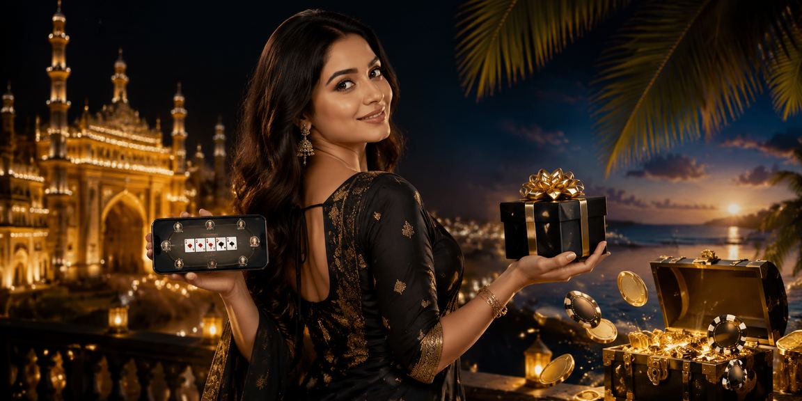 Scene depicting Lucknow inspired slot game gold jackpot