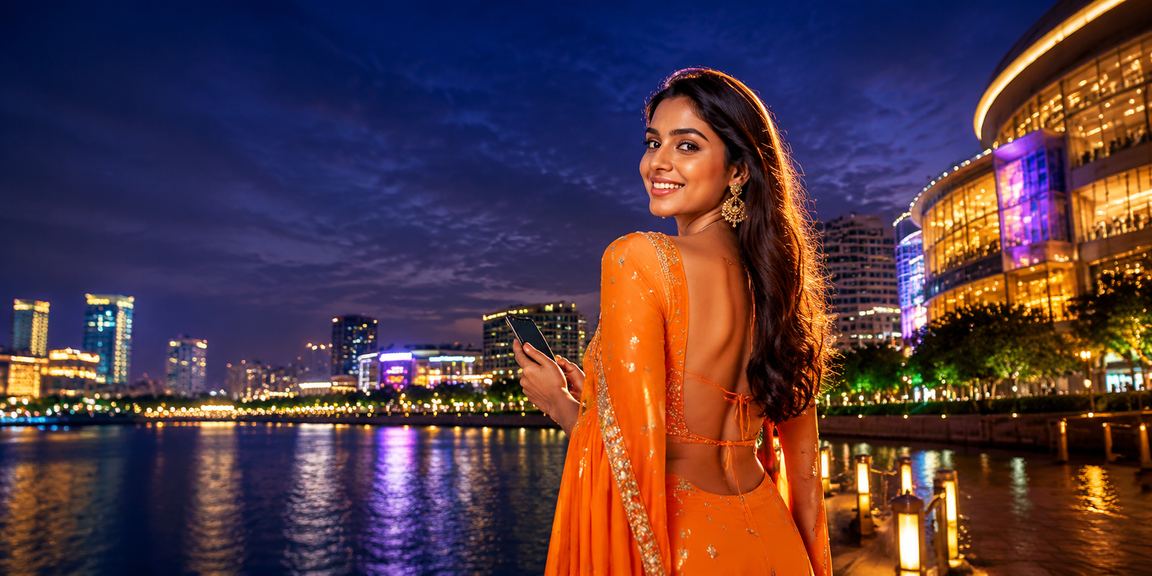 Mobile casino gaming in Pune city neon lights